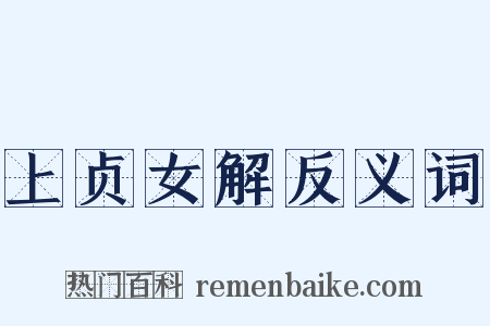 上贞女解反义词是什么意思的图片